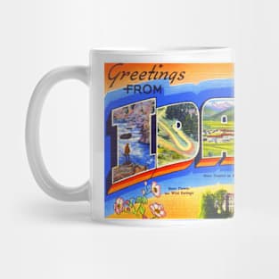 Greetings from Idaho - Vintage Large Letter Postcard Mug